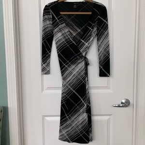 BCBG Wrap Dress with 3/4 Sleeve
